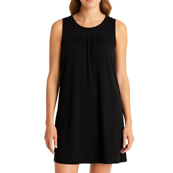 Eileen Fisher Dresses & Skirts - Eileen Fisher Dress Black‎ Sleeveless Pockets Casual Neutral Minimalist Size M